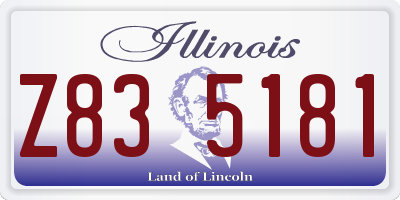 IL license plate Z835181