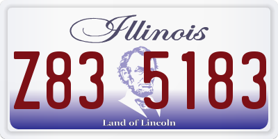 IL license plate Z835183