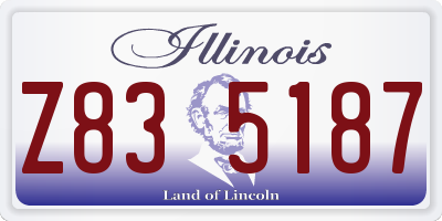 IL license plate Z835187