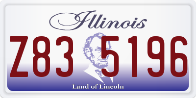 IL license plate Z835196