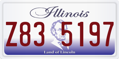 IL license plate Z835197
