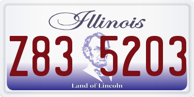 IL license plate Z835203