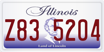 IL license plate Z835204