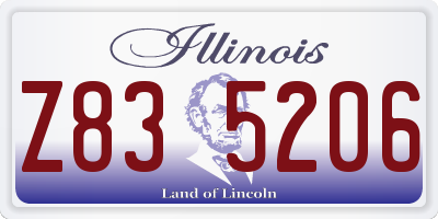 IL license plate Z835206