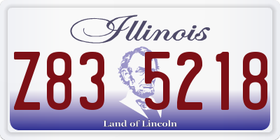 IL license plate Z835218