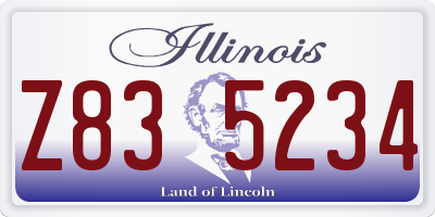 IL license plate Z835234