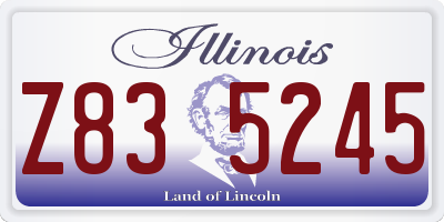 IL license plate Z835245