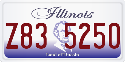 IL license plate Z835250