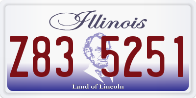IL license plate Z835251