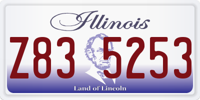 IL license plate Z835253