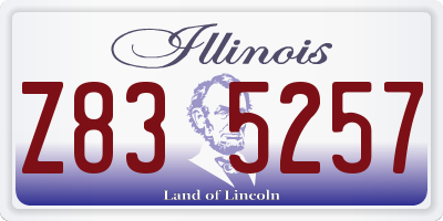 IL license plate Z835257