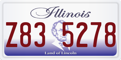 IL license plate Z835278