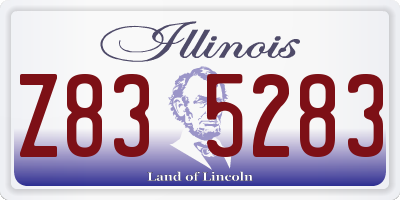 IL license plate Z835283
