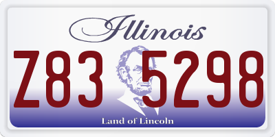 IL license plate Z835298