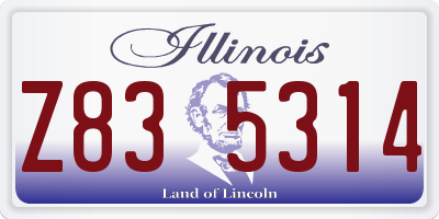 IL license plate Z835314