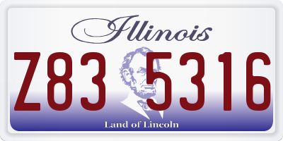 IL license plate Z835316