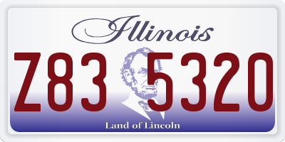 IL license plate Z835320