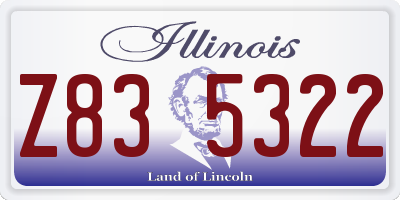 IL license plate Z835322