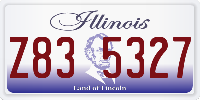 IL license plate Z835327