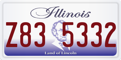 IL license plate Z835332