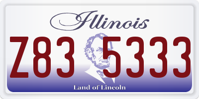 IL license plate Z835333