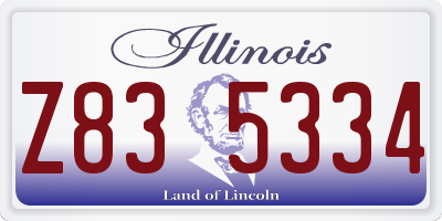 IL license plate Z835334