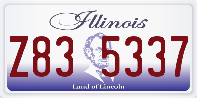 IL license plate Z835337