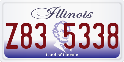 IL license plate Z835338