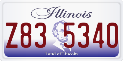 IL license plate Z835340