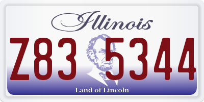 IL license plate Z835344