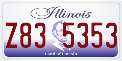 IL license plate Z835353