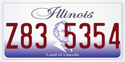 IL license plate Z835354