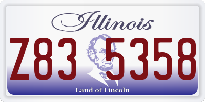 IL license plate Z835358