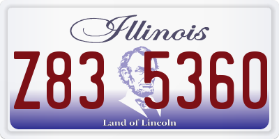IL license plate Z835360