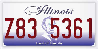 IL license plate Z835361