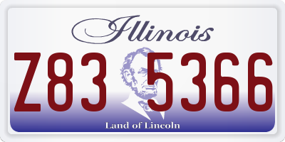 IL license plate Z835366