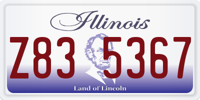 IL license plate Z835367