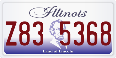 IL license plate Z835368