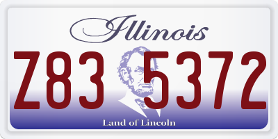 IL license plate Z835372
