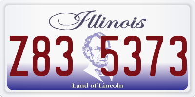 IL license plate Z835373