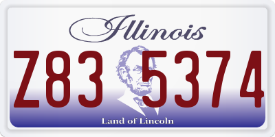 IL license plate Z835374