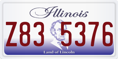 IL license plate Z835376
