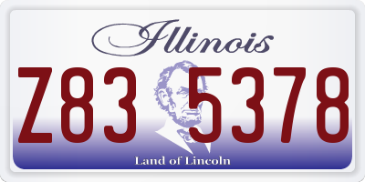 IL license plate Z835378