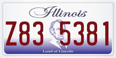 IL license plate Z835381