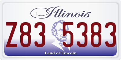IL license plate Z835383
