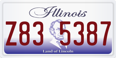 IL license plate Z835387