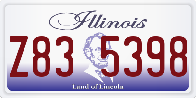 IL license plate Z835398