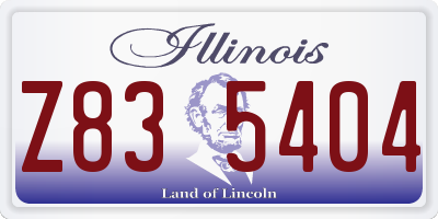 IL license plate Z835404