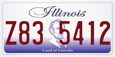 IL license plate Z835412