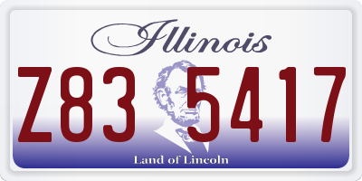 IL license plate Z835417